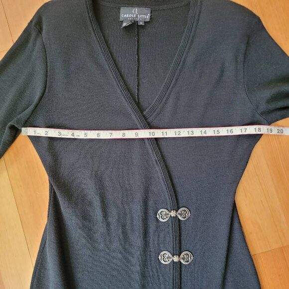 Vintage 90s wool blend maxi dress carol little brand size medium vampire goth - Picture 10 of 12